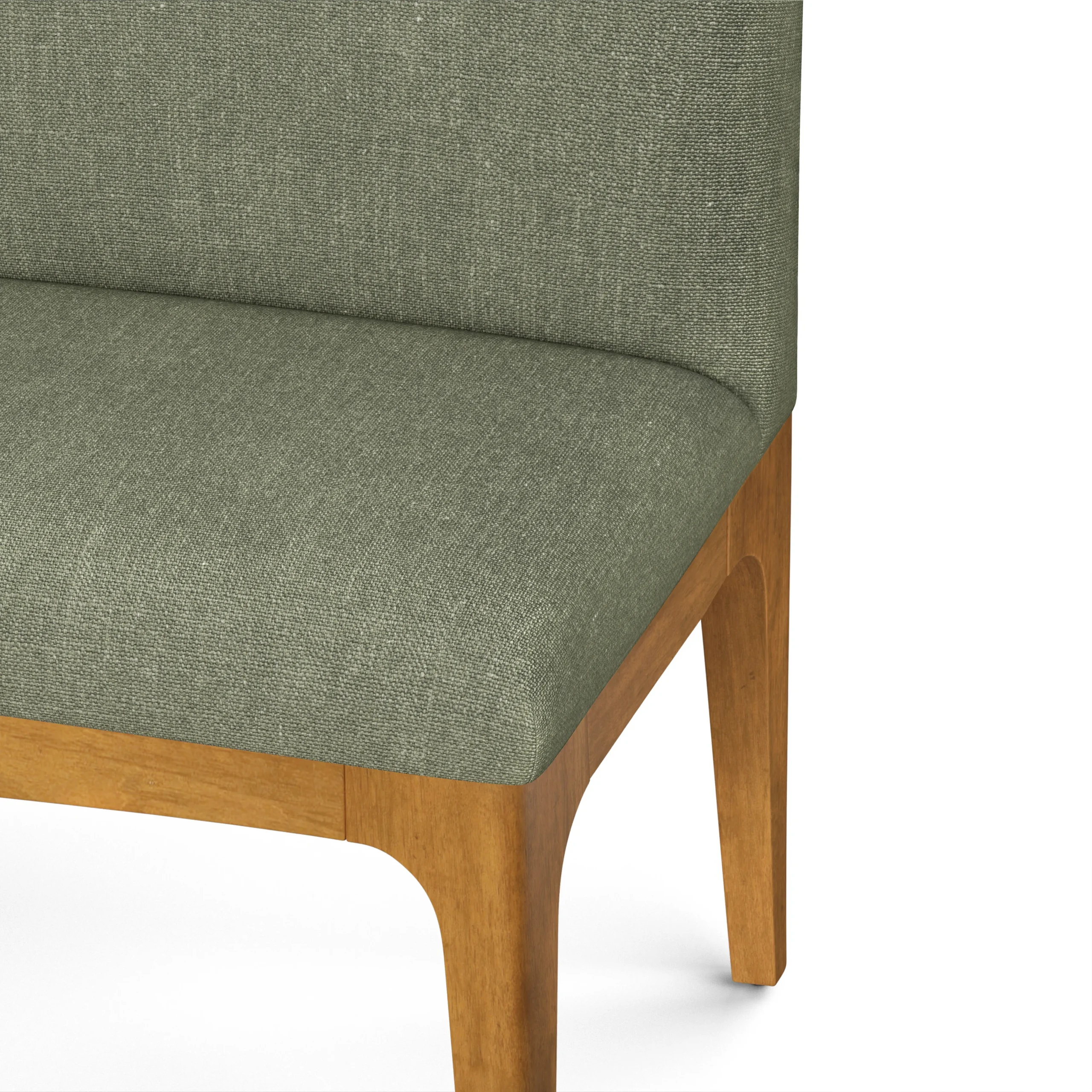 Armless Banquette - Smoked Oak and Welsh Green - Image 7