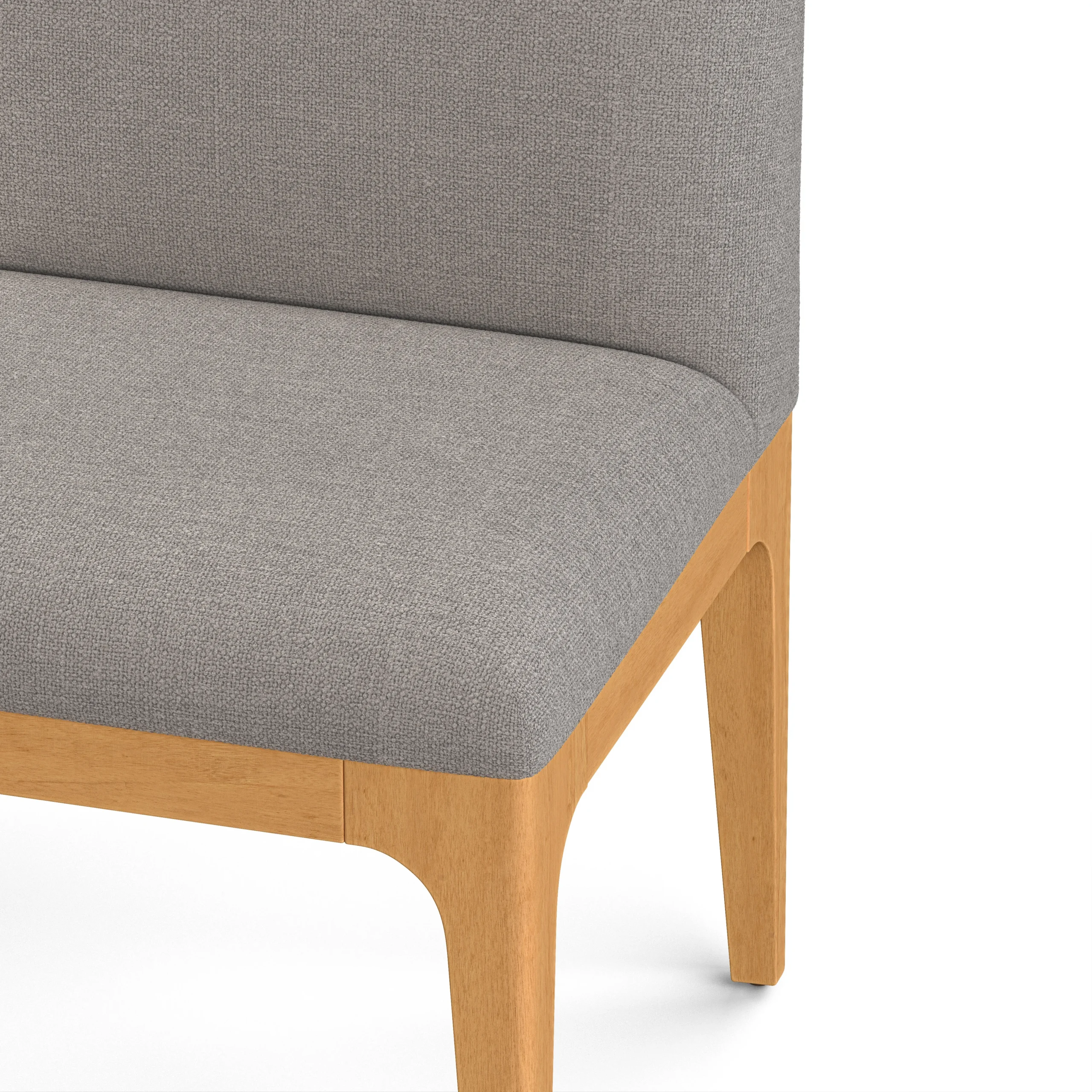 Rosin 34_ Armless Banquette - Natural Oak and Hestia Gray - Image 7