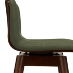 Sede Swivel Counter Stool - Walnut and Olio Green