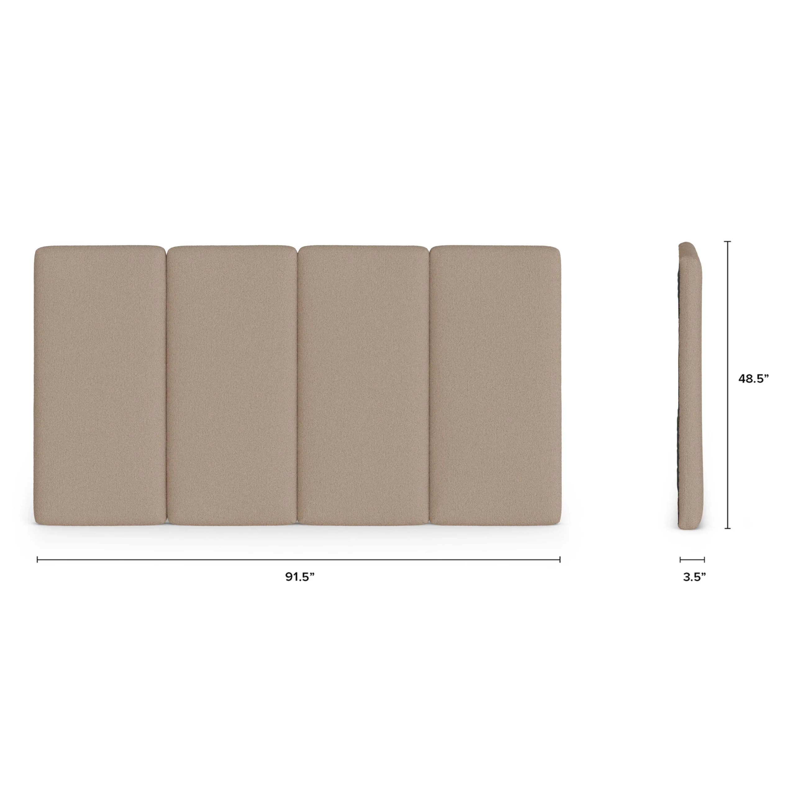 Noel King Headboard - Sandstone Wool Bouclé - Image 7