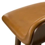 Sede Leather Counter Stool - Walnut and Toscana Tan