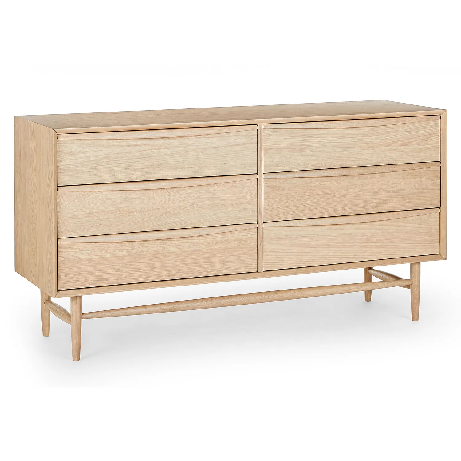 Lenia 6-Drawer Double Dresser - White Oak - Image 7