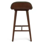Sede Counter Stool - Walnut and Olio Green