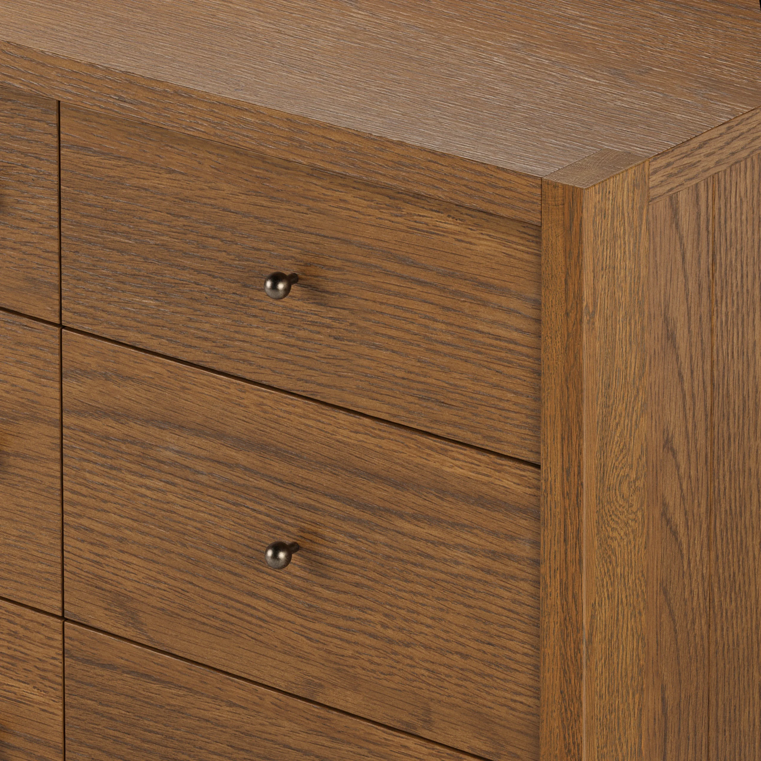 Cassie 9-Drawer Triple Dresser - Smoked Oak - Image 7