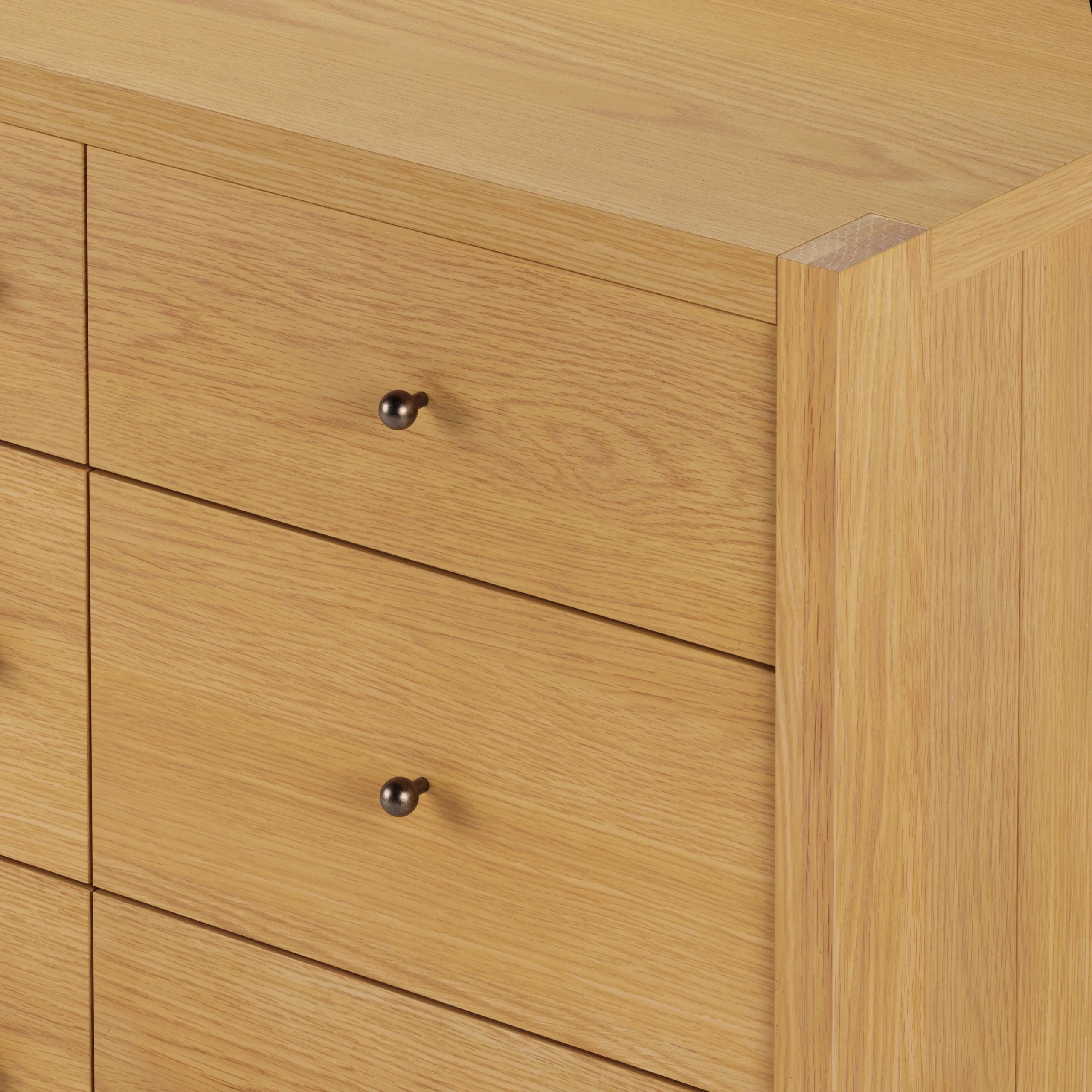 Cassie 9-Drawer Triple Dresser - Natural Oak - Image 7