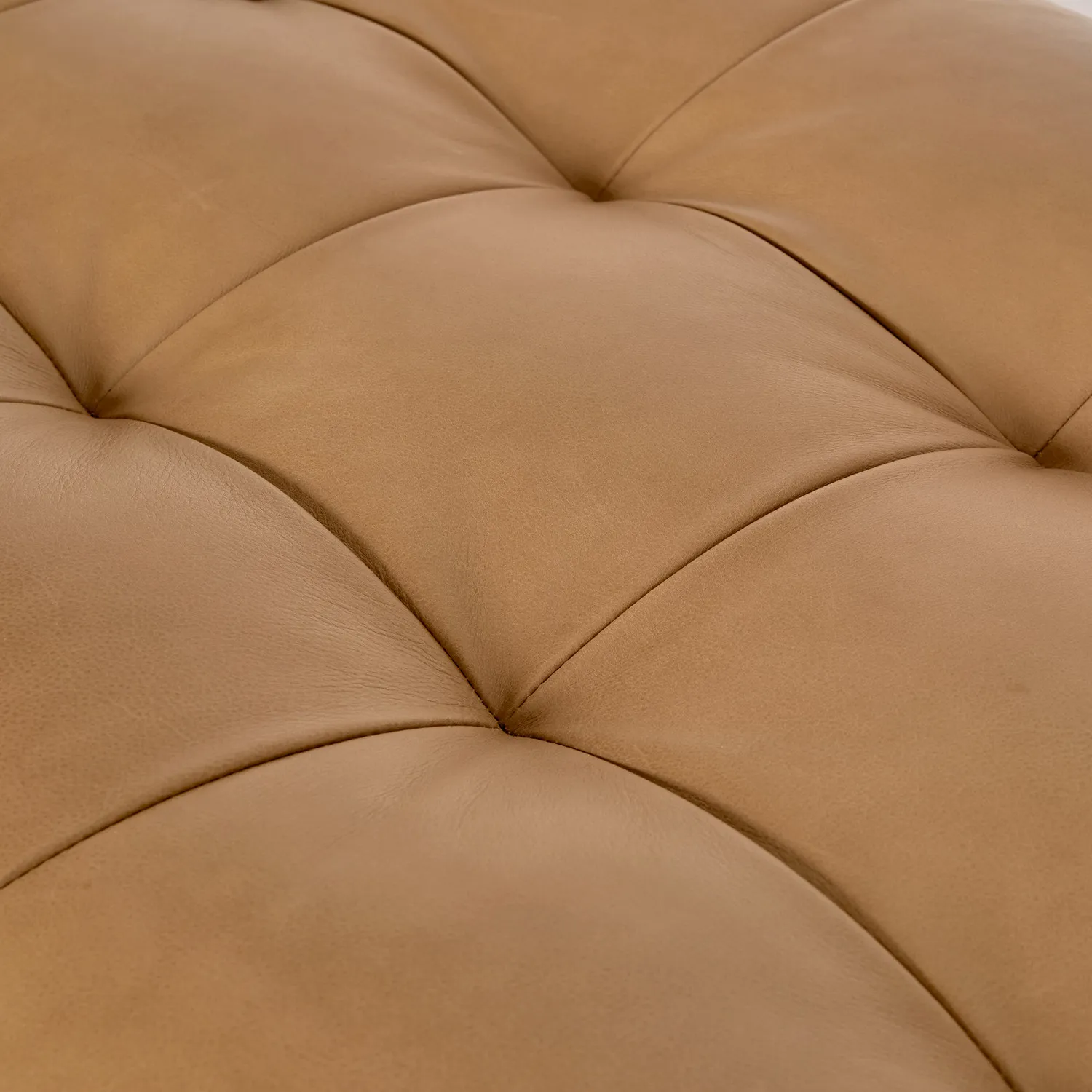 Sven 56_ Tufted Leather Bench - Charme Tan - Image 7