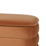 Rolph 55.5_ Velvet Storage Bench - Plush Pacific Rust