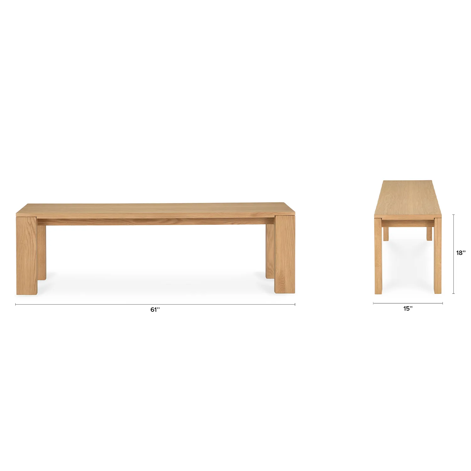 Dako 61_ Bench - Natural Oak - Image 7