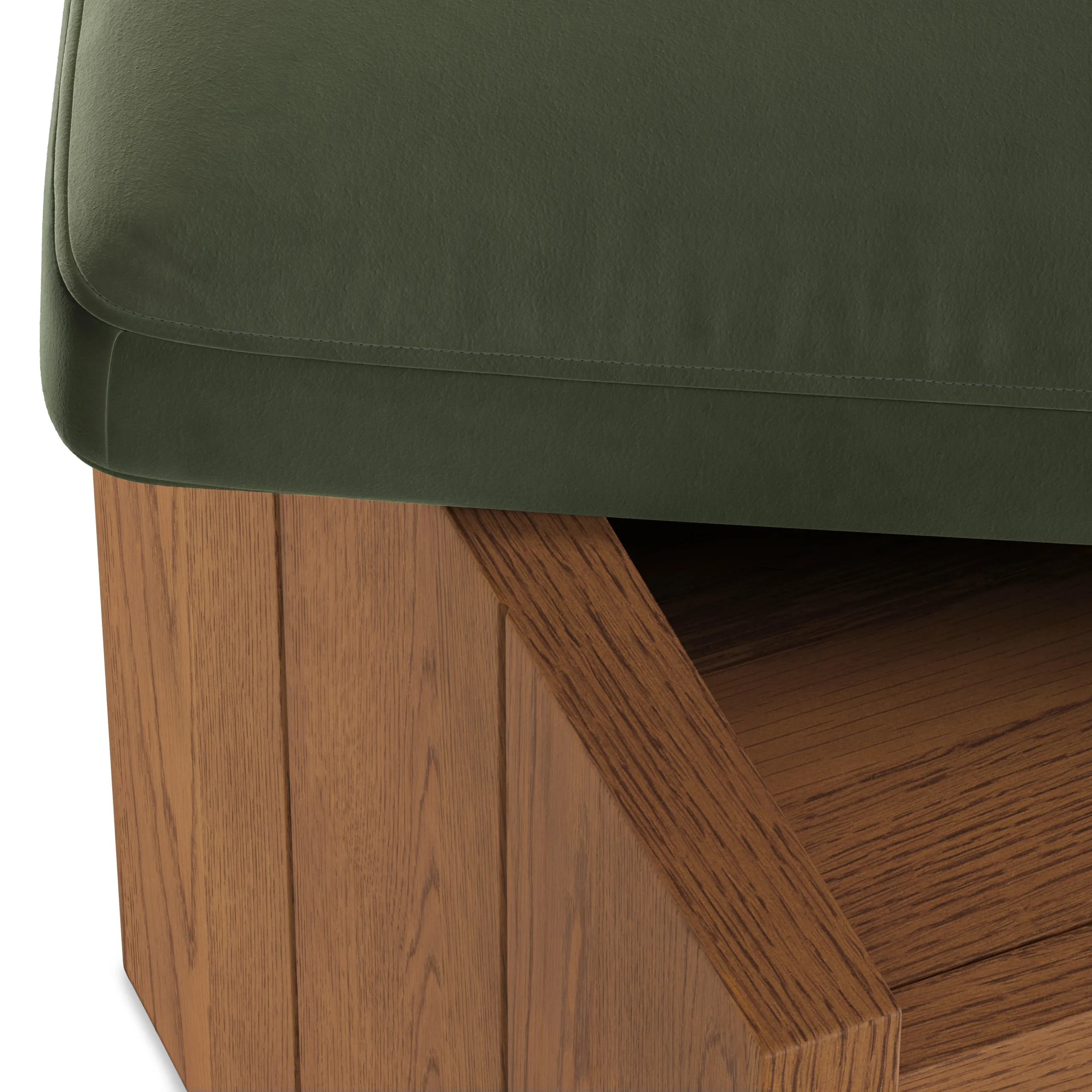 Cassie 56_ Velvet Bench - Smoked Oak and Hale Fir Green - Image 7