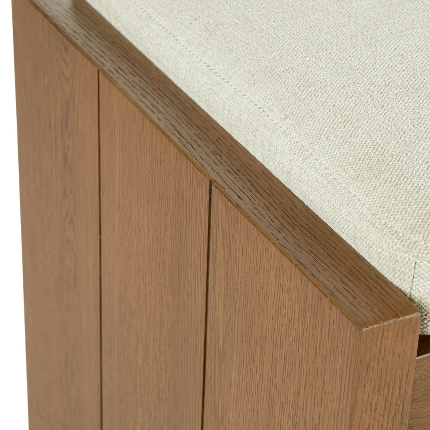 Cassie 56_ Bench - Smoked Oak and Taupe Chenille - Image 8
