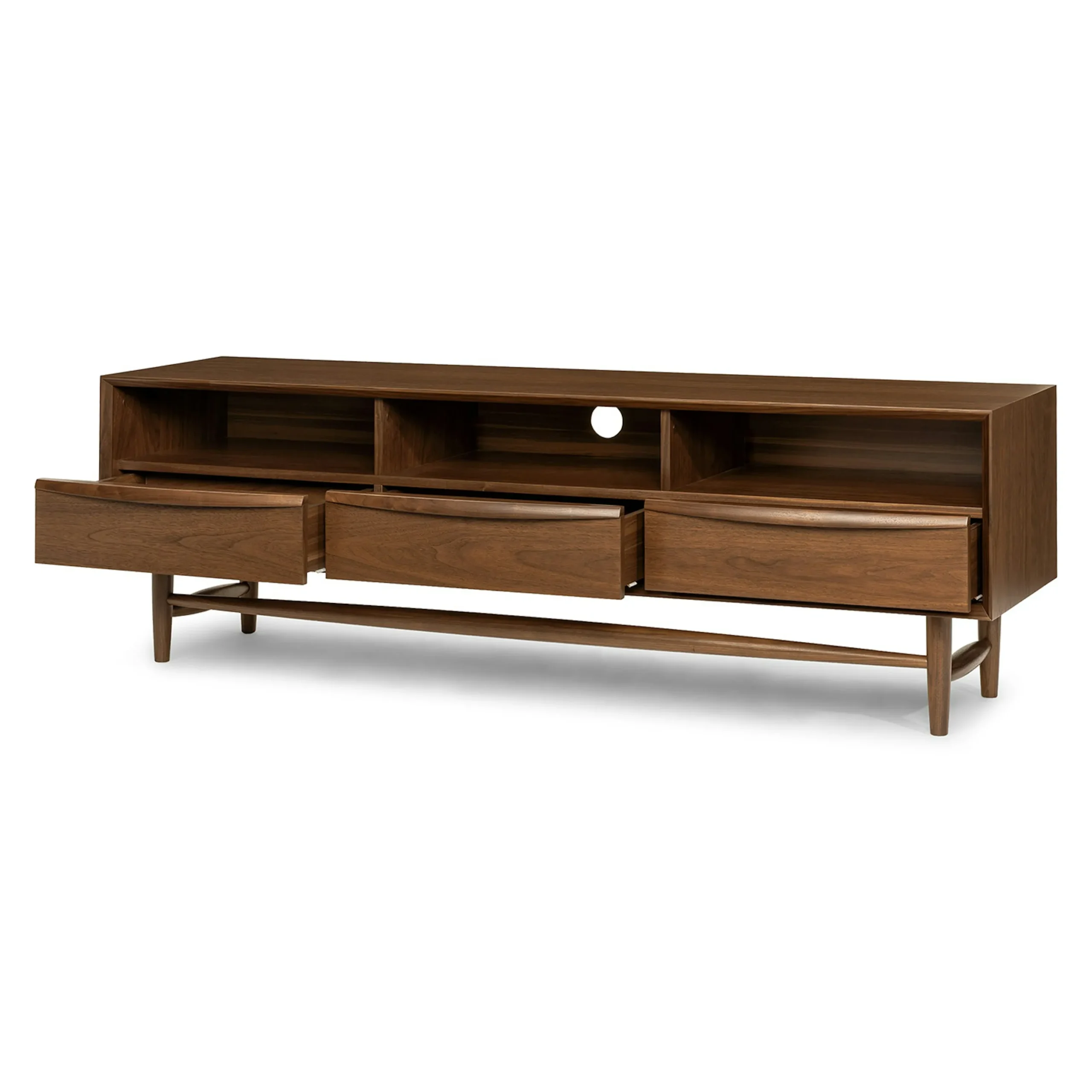 Lenia 63_ Low Media Unit - Walnut - Image 6