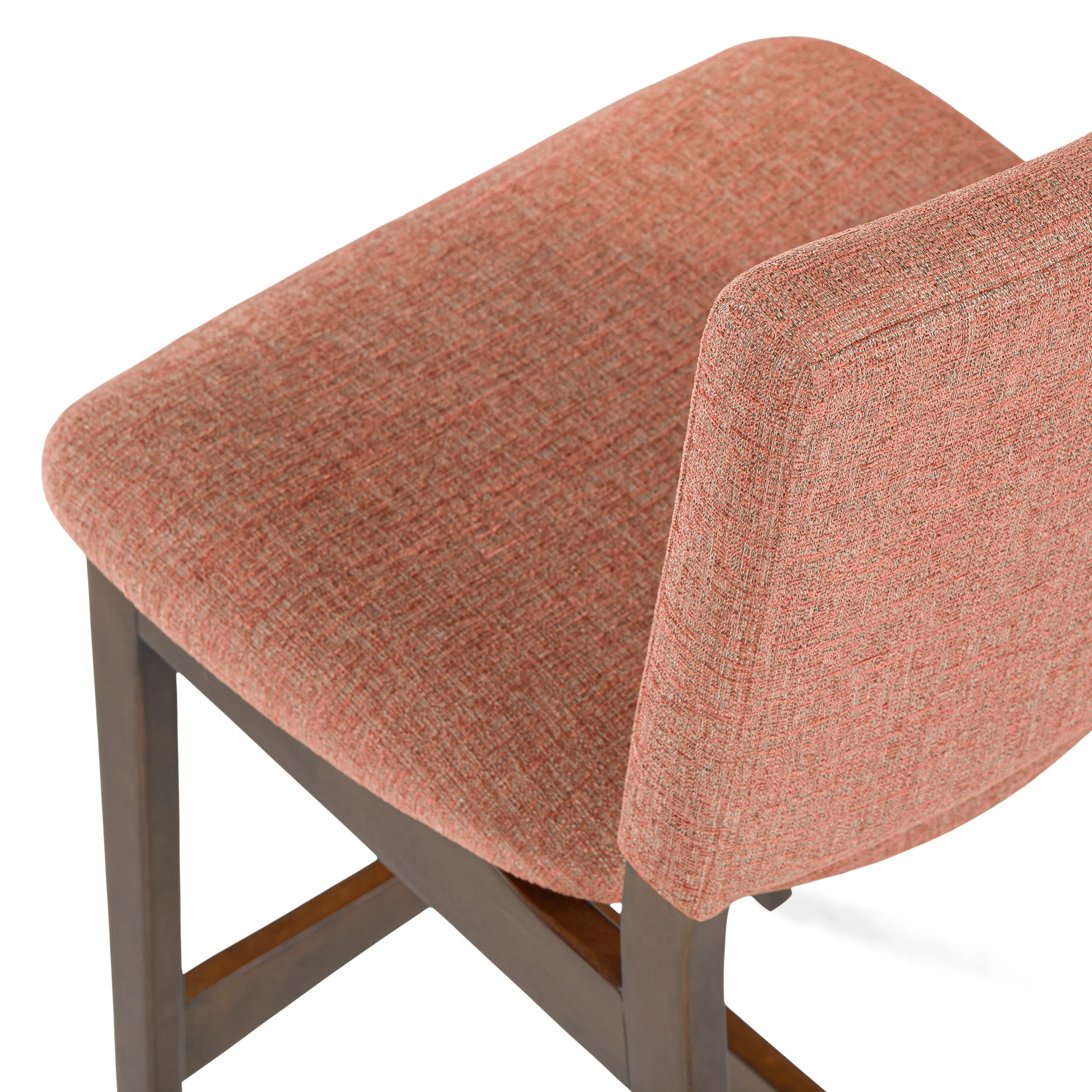 Nosh Counter Stool - Walnut and Rosehip Orange - Image 7