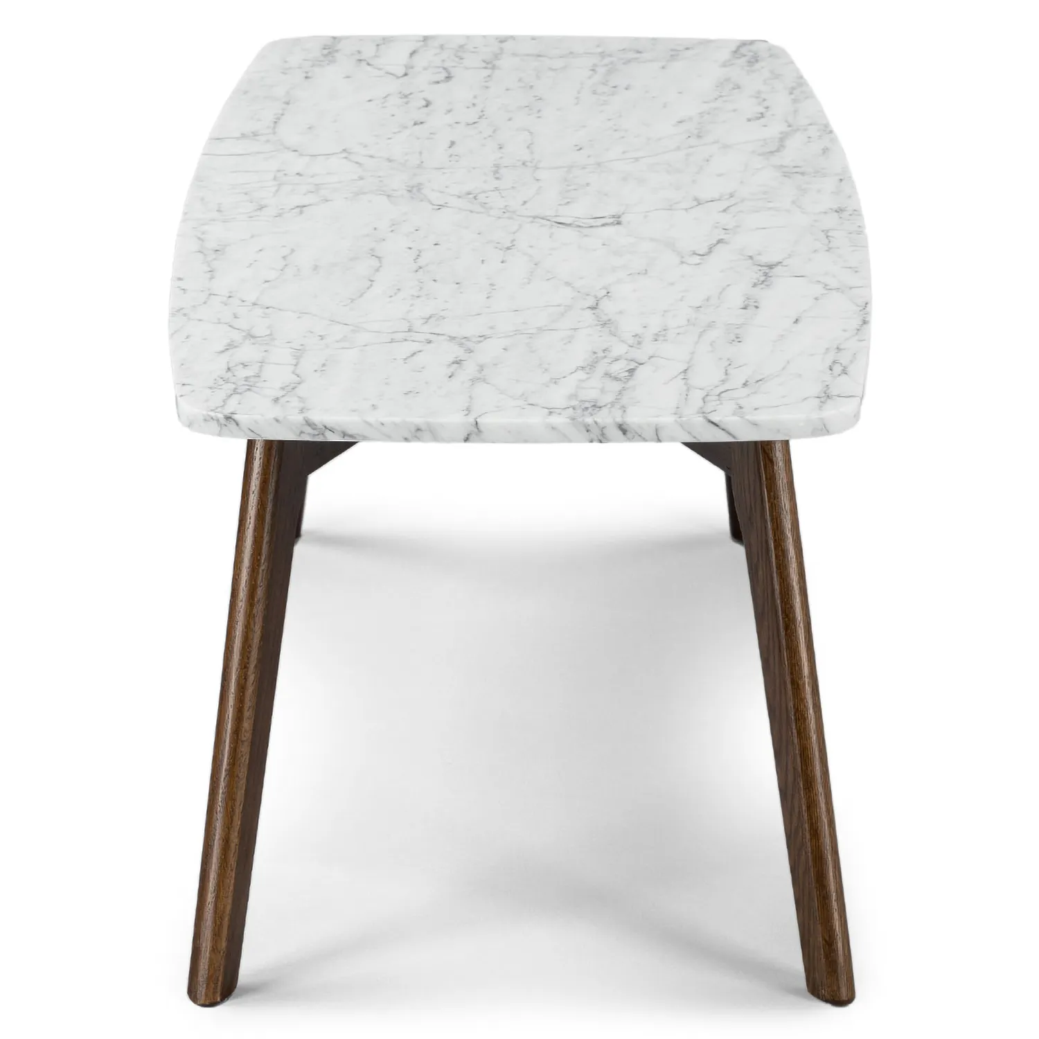 Vena 43.5_ Marble Coffee Table - Walnut - Image 5