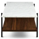 Agotu 44_ Marble Coffee Table - Walnut