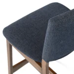 Nosh Counter Stool - Walnut and Denim Blue