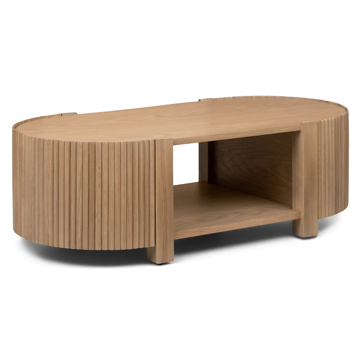 Fortra 50.5_ Storage Coffee Table - White Oak - Image 4