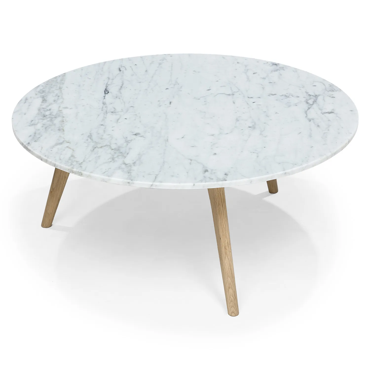 Mara 31.5_ Marble Coffee Table - Oak - Image 3
