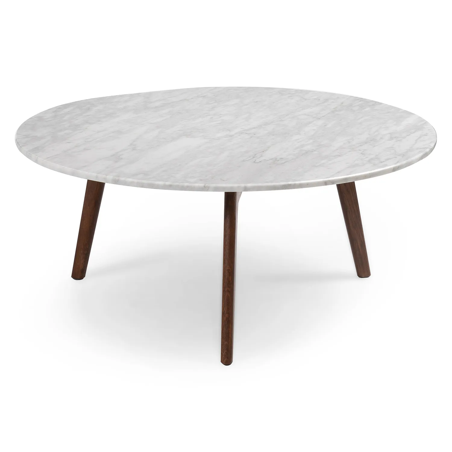 Mara 31.5_ Marble Coffee Table - Walnut - Image 3