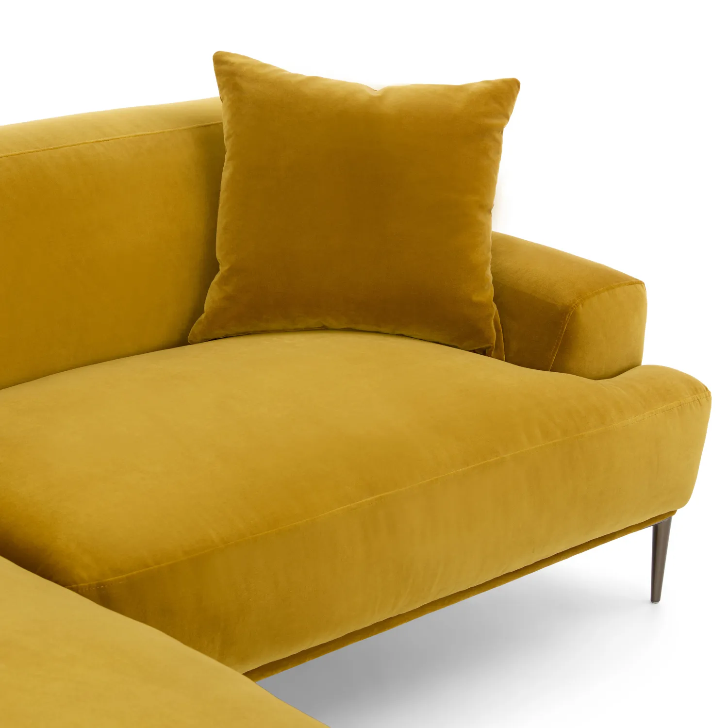 Abisko 94.5_ Velvet Left Sectional - Plush Yarrow Gold - Image 7