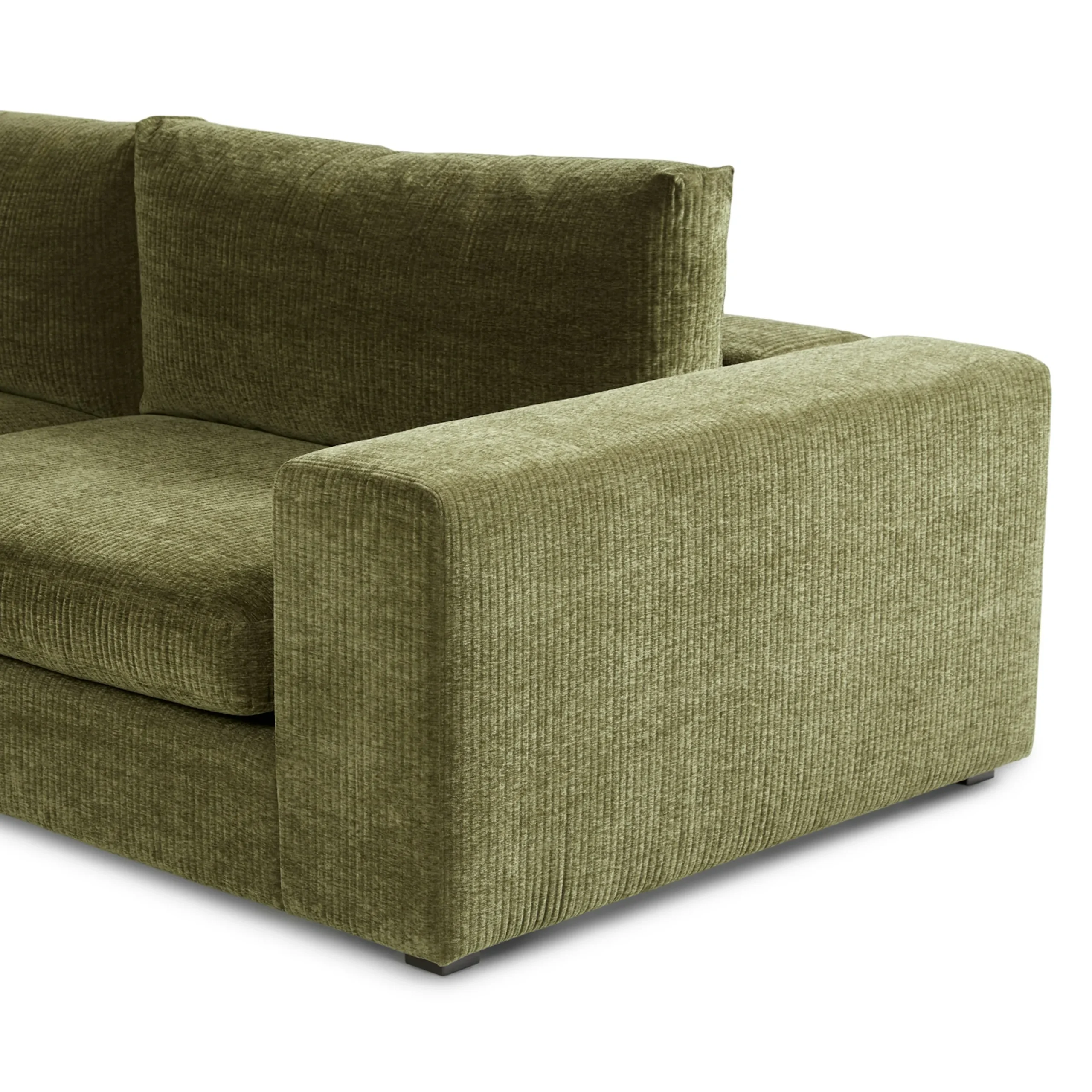 Beta 133.5_ Left Modular Conversational Sectional - Cypress Green - Image 7