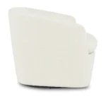 Turoy 32.5_ Swivel Lounge Chair - Ivory Bouclé