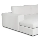 Beta 133.5_ Left Modular Conversational Sectional - Quartz White