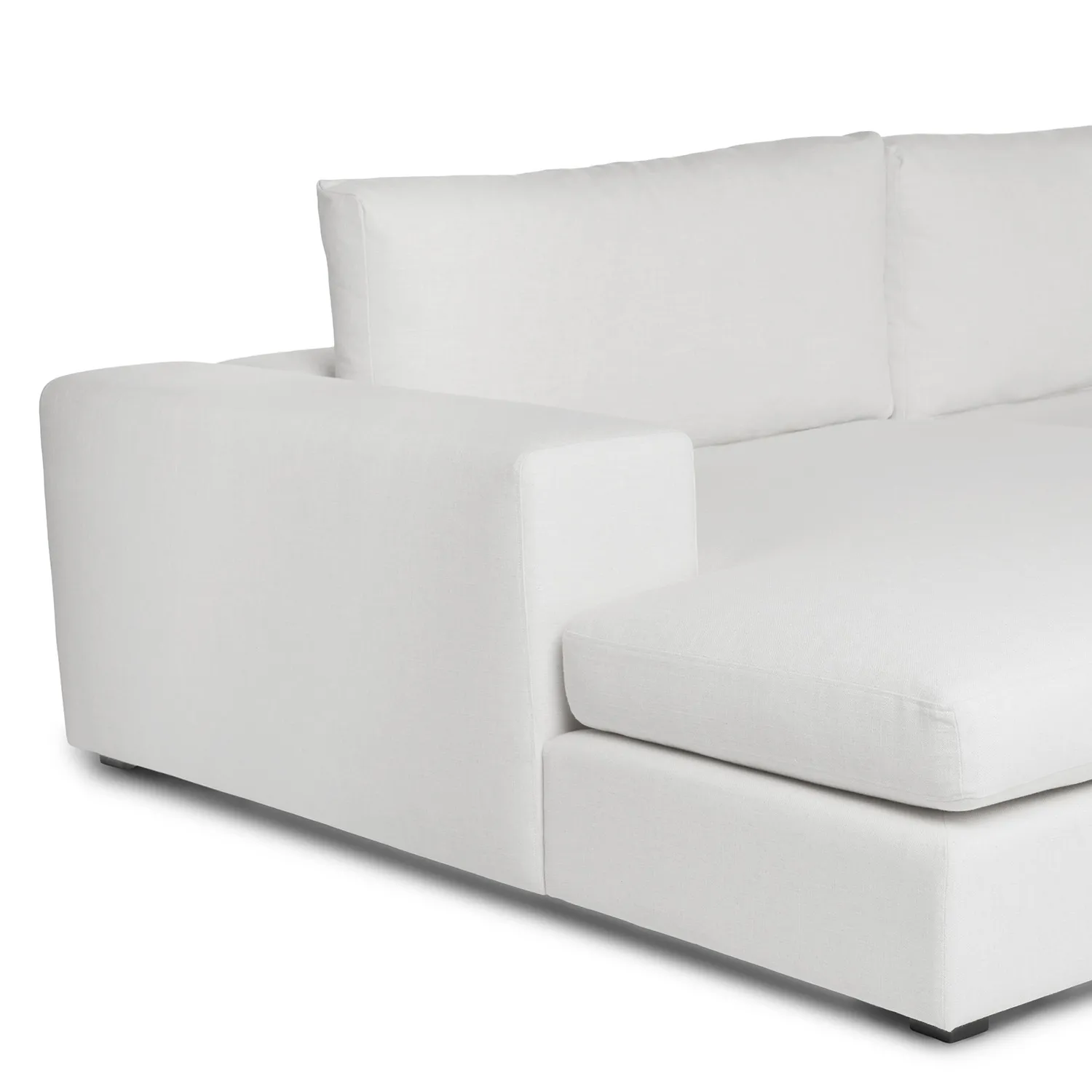 Beta 133.5_ Left Modular Conversational Sectional - Quartz White - Image 7