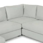 Beta 133.5_ Left Modular Conversational Sectional - Welsh Gray