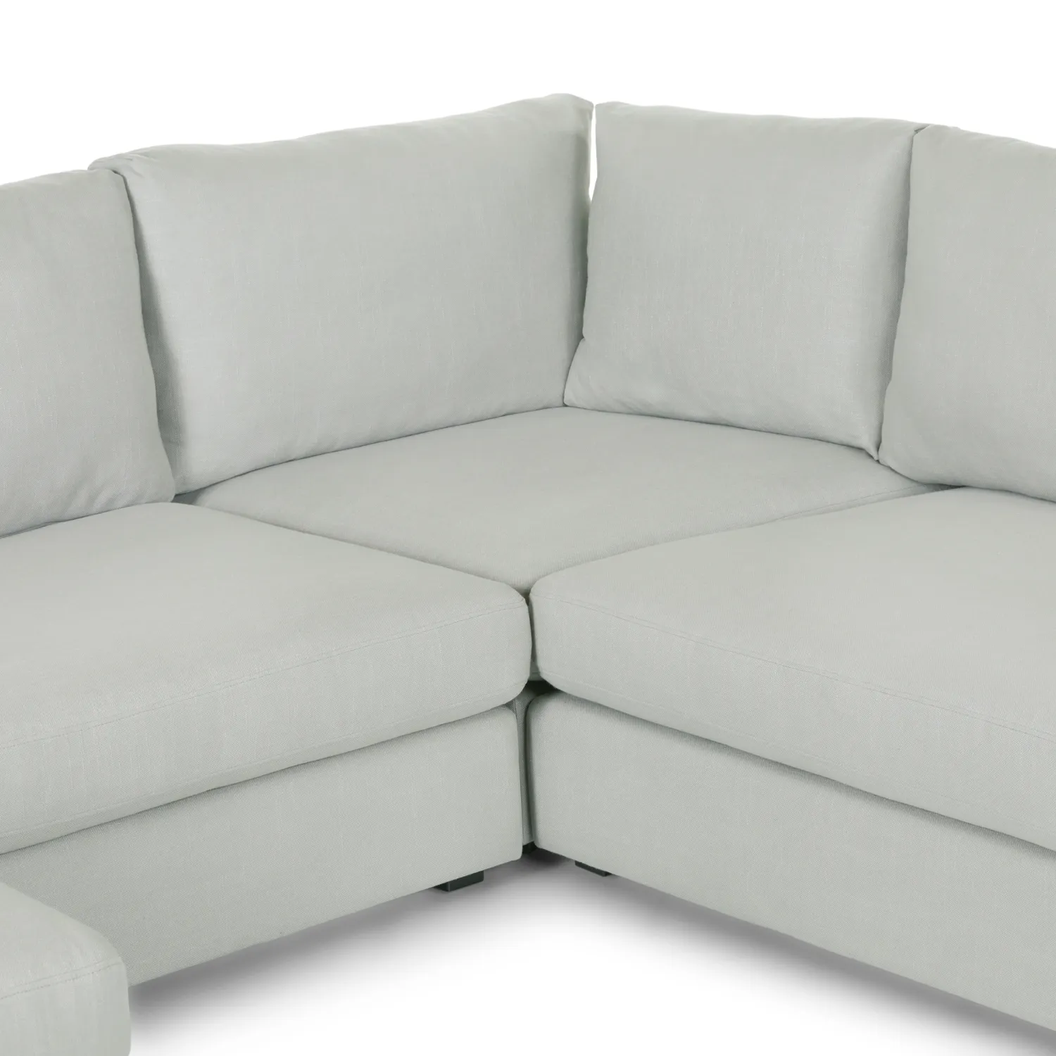 Beta 133.5_ Left Modular Conversational Sectional - Welsh Gray - Image 7