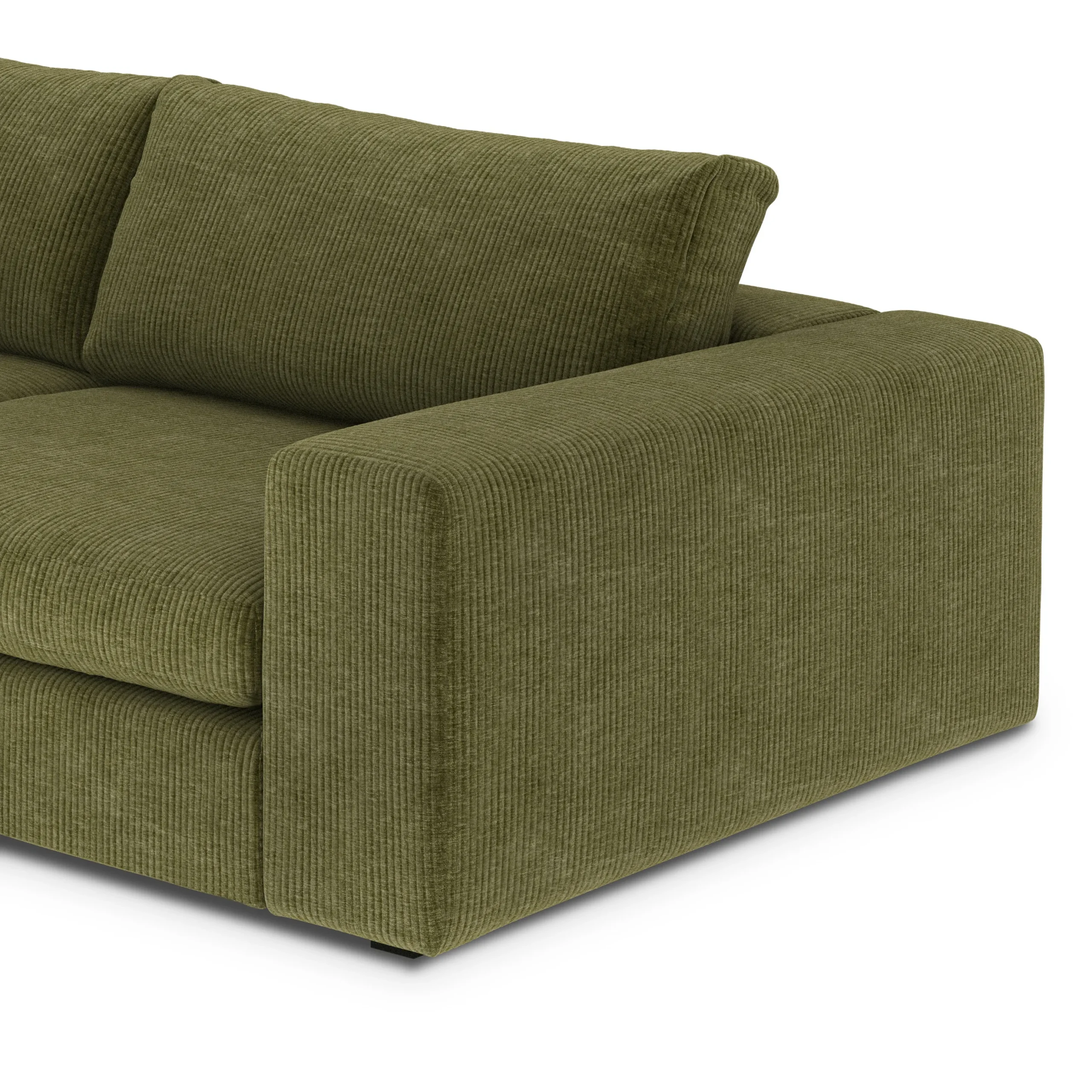 Beta 133.5_ Modular L Sectional - Cypress Green - Image 7