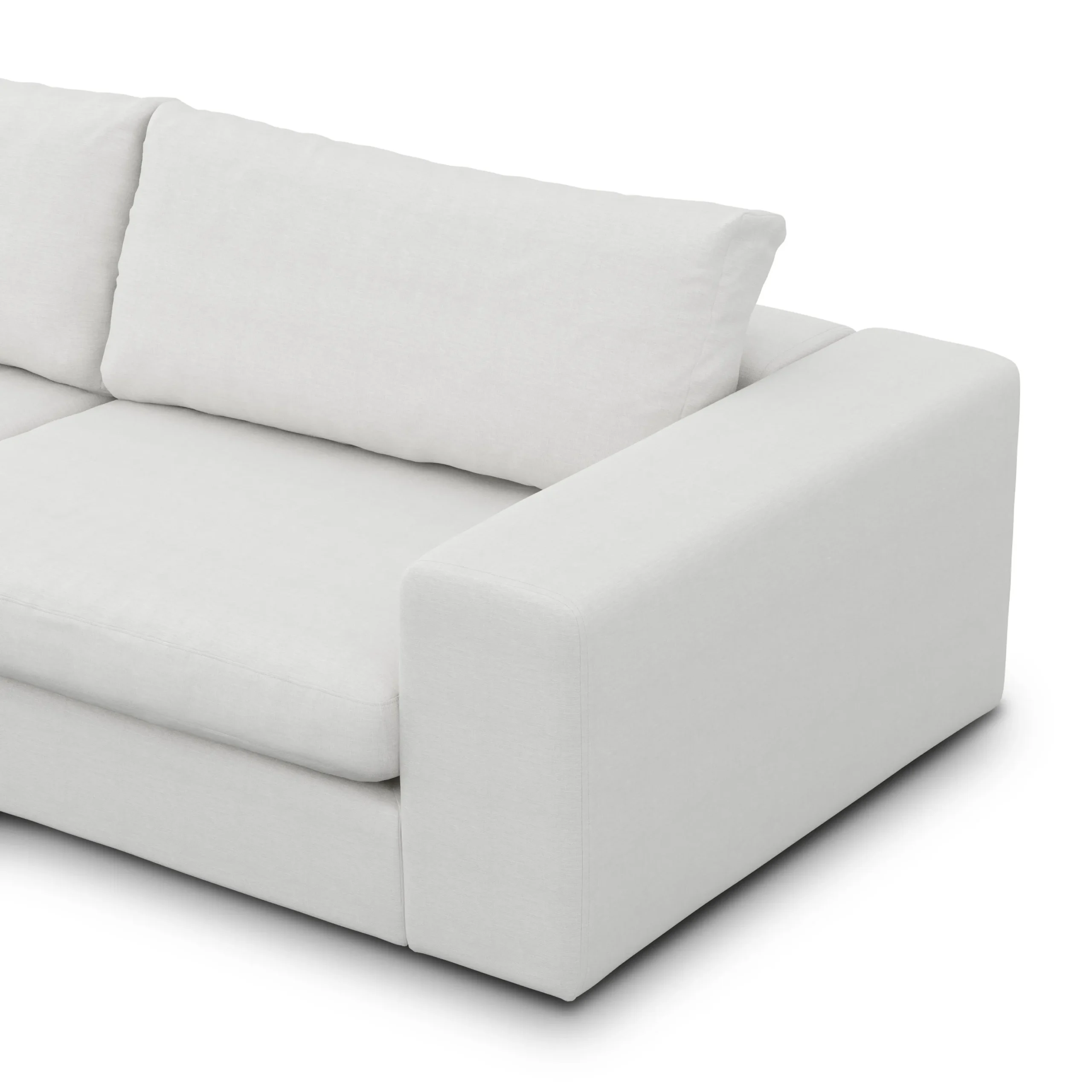 Beta 133.5_ Modular L Sectional - Quartz White - Image 7