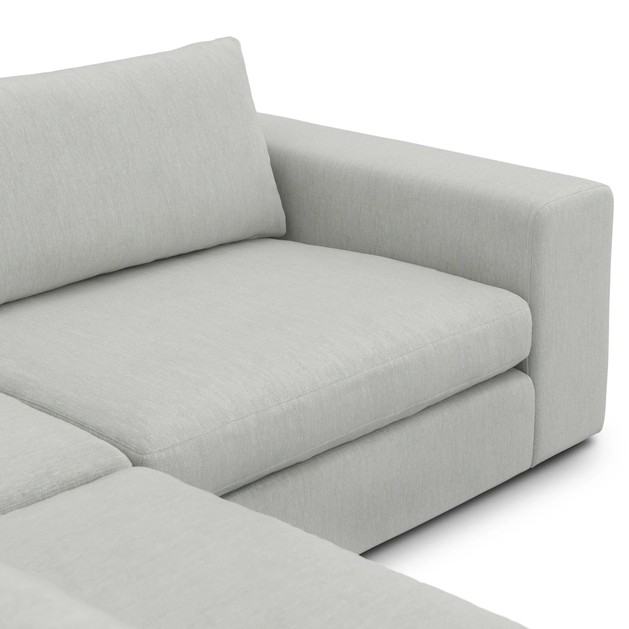 Beta 133.5_ Modular L Sectional - Welsh Gray - Image 7