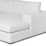Beta 133.5_ Right Modular Conversational Sectional - Quartz White