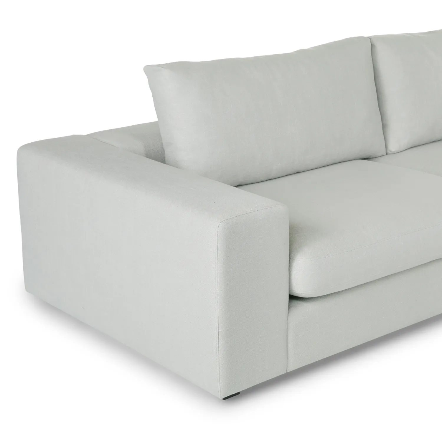 Beta 133.5_ Right Modular Conversational Sectional - Welsh Gray - Image 7
