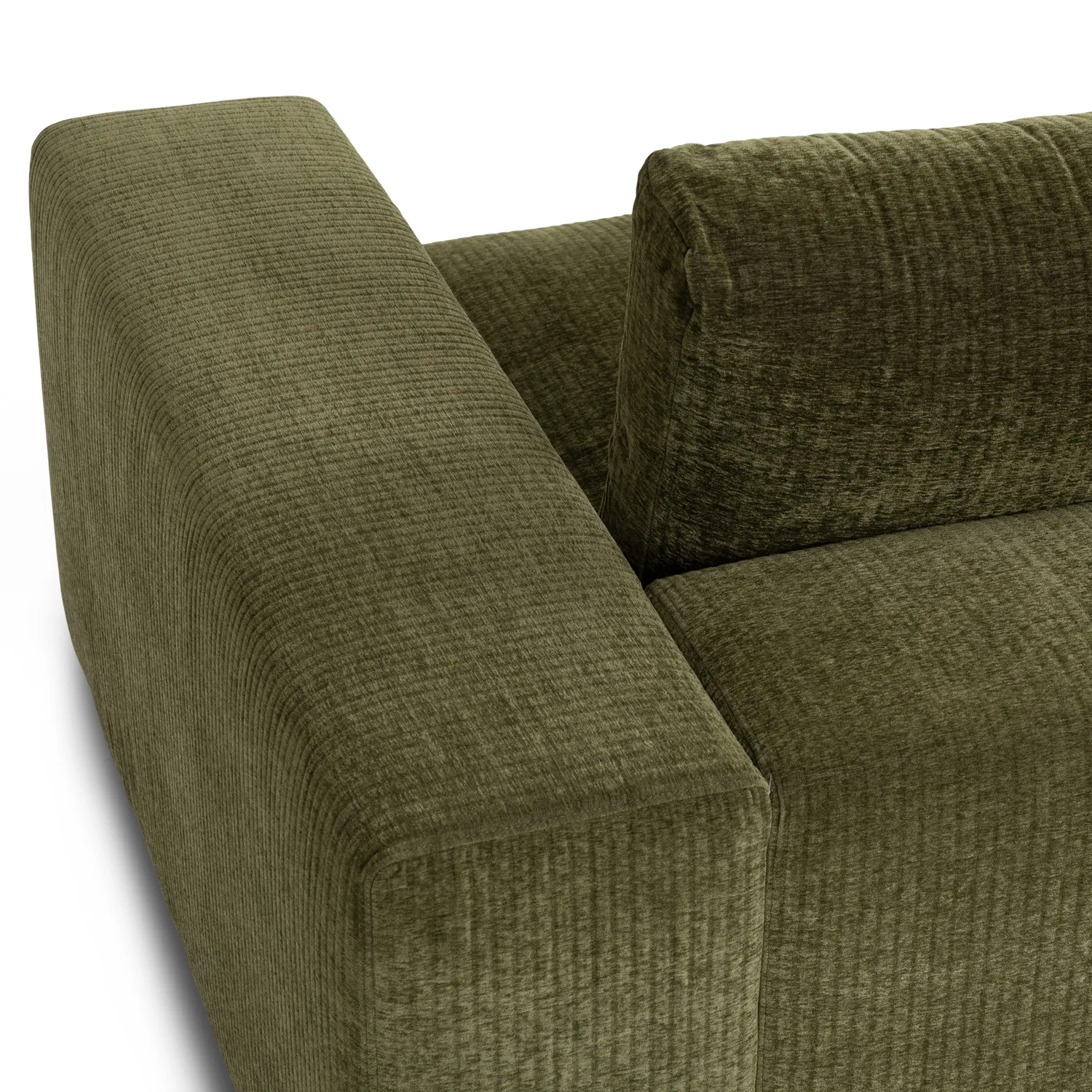Beta 137.5_ Left Modular Chaise Sectional - Cypress Green - Image 7