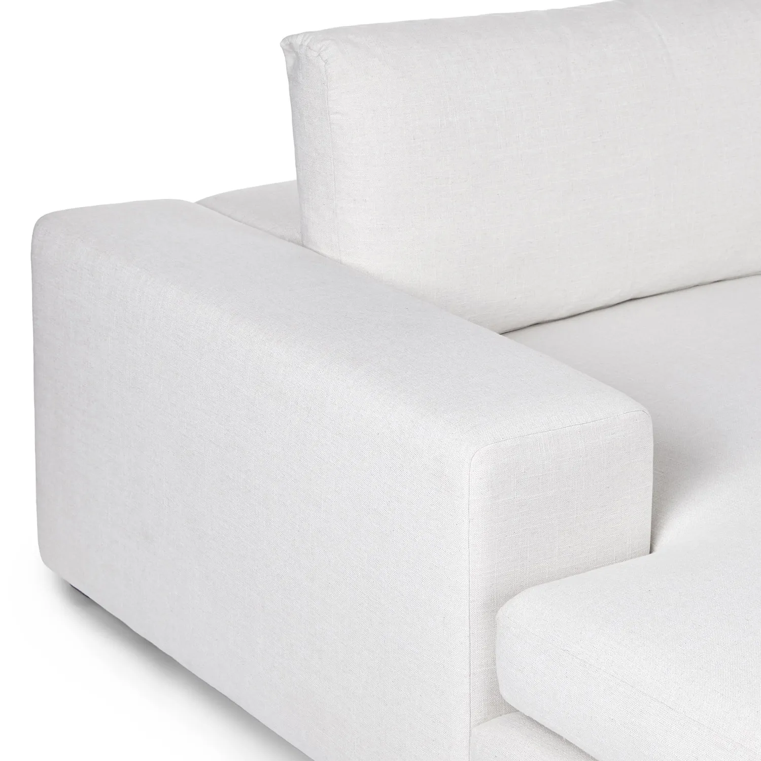 Beta 137.5_ Left Modular Chaise Sectional - Quartz White - Image 7