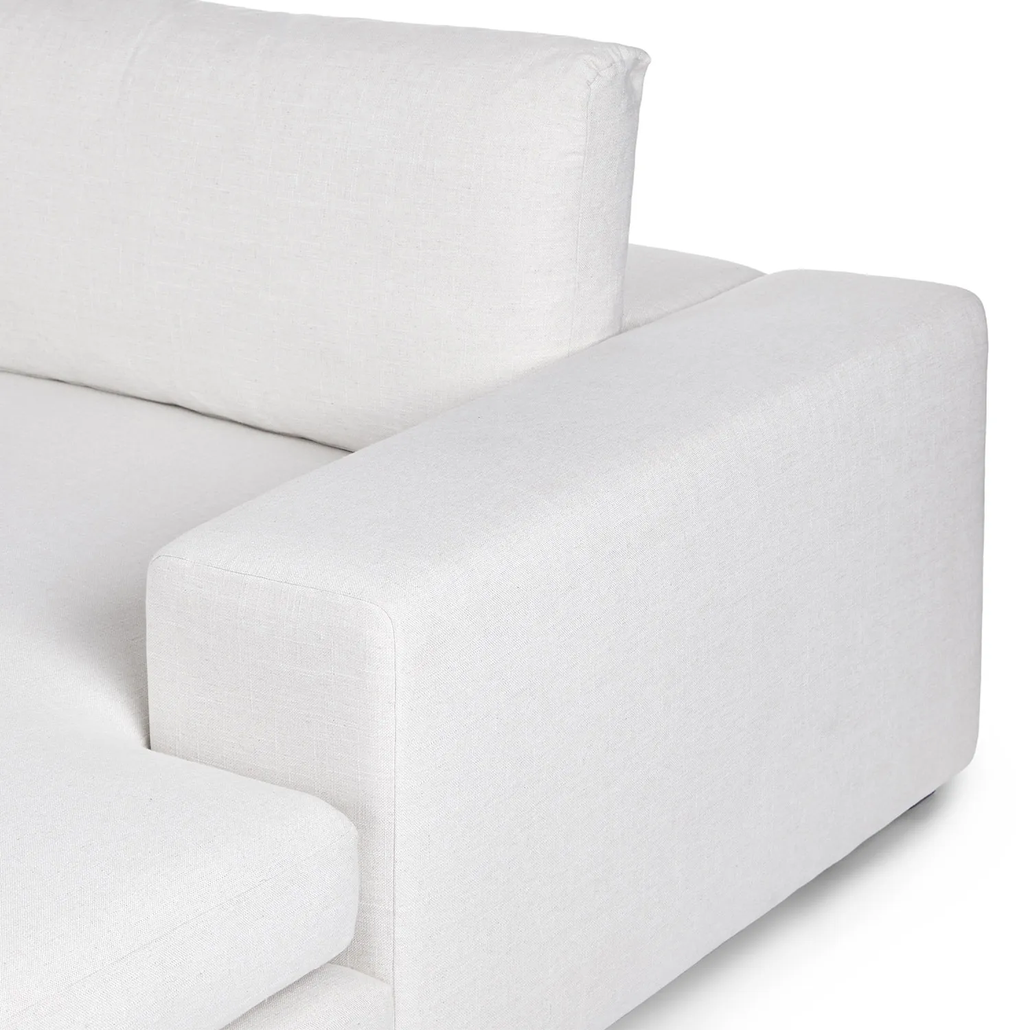 Beta 137.5_ Right Modular Chaise Sectional - Quartz White - Image 7