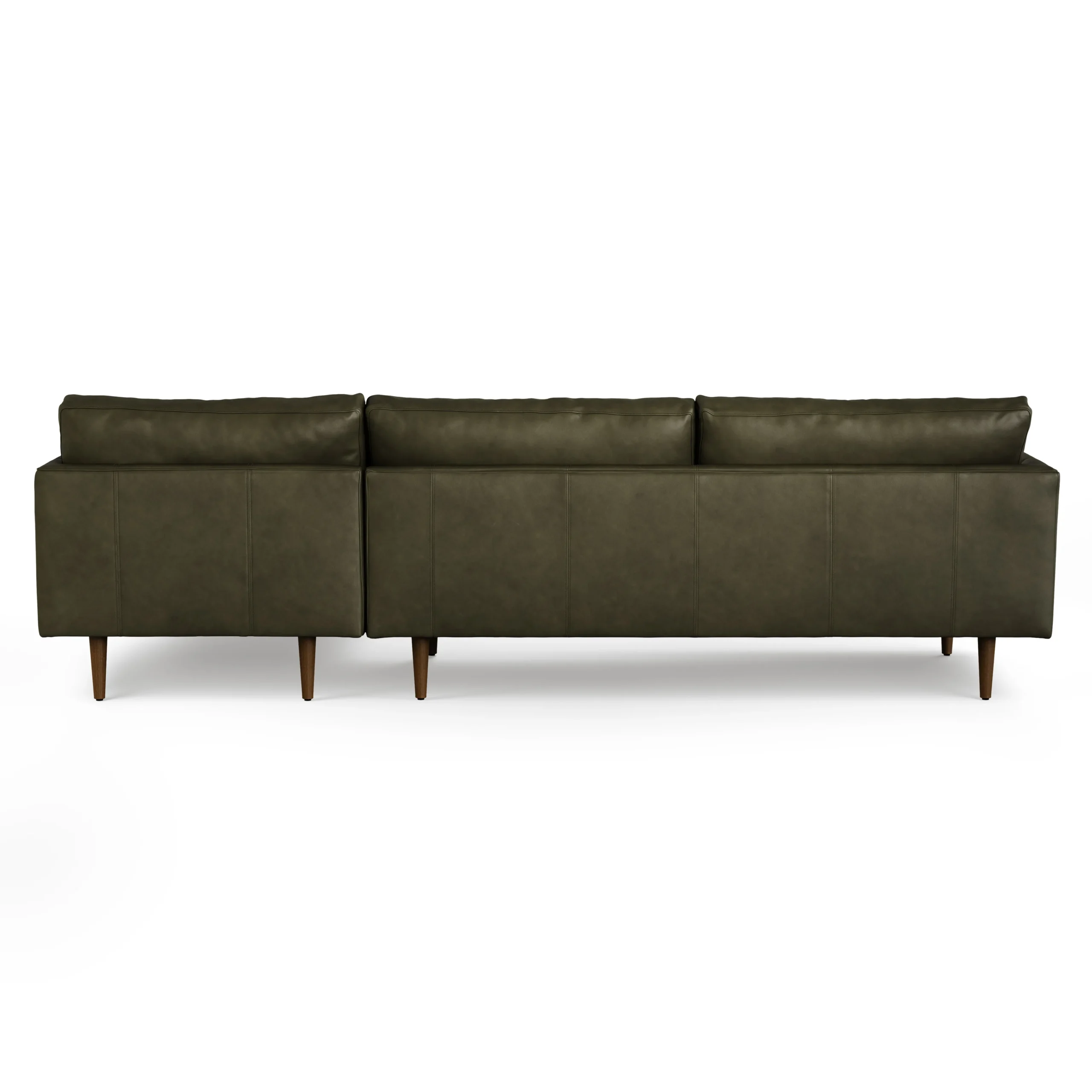 Burrard 112_ Leather Right Sectional - Charme Green - Image 7