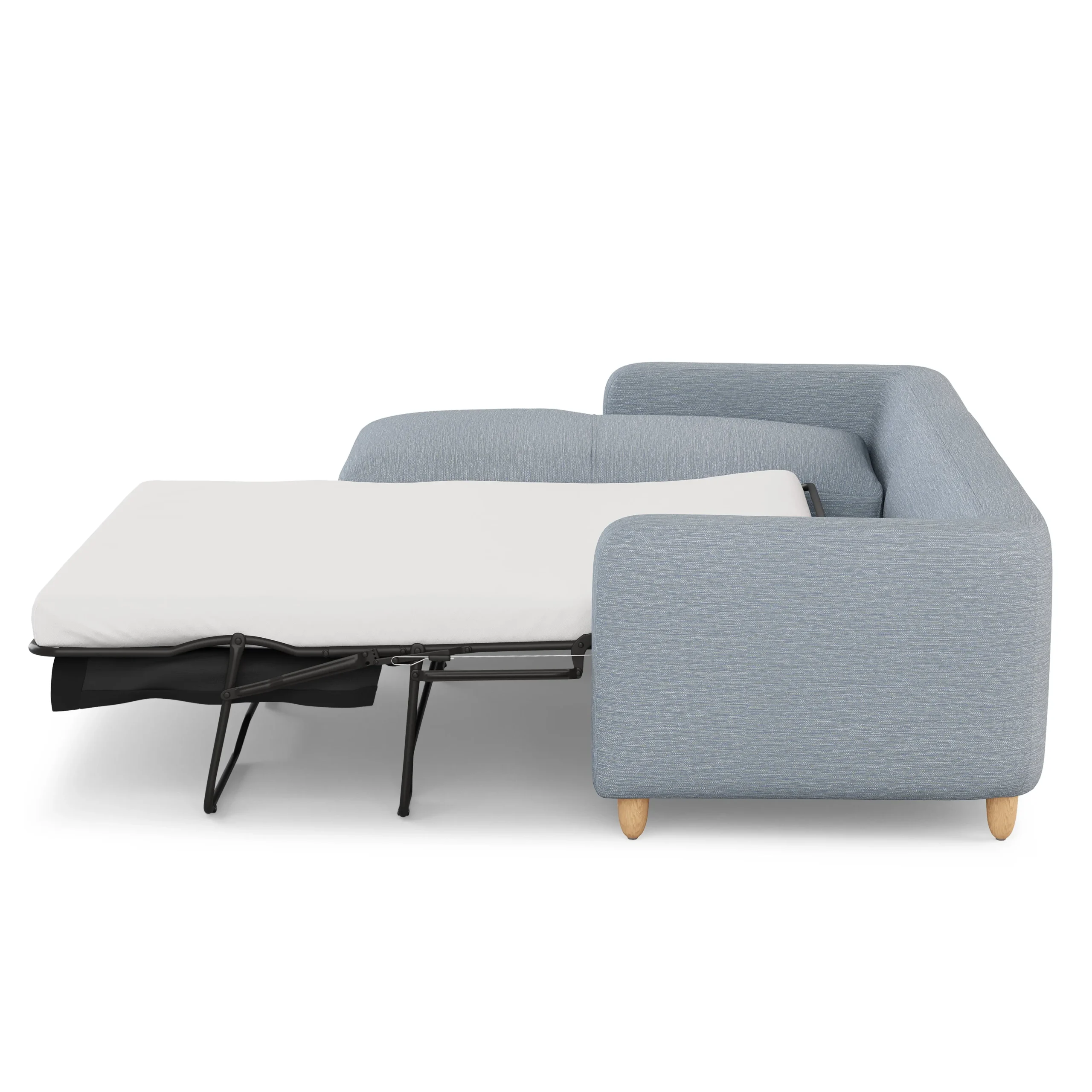 Vati 114_ Left Storage Sleeper Sectional - Natural Oak and Silver Light Blue - Image 7