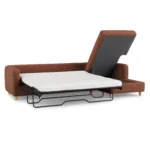 Vati 114_ Right Storage Sleeper Sectional - Natural Oak and Napa Rust