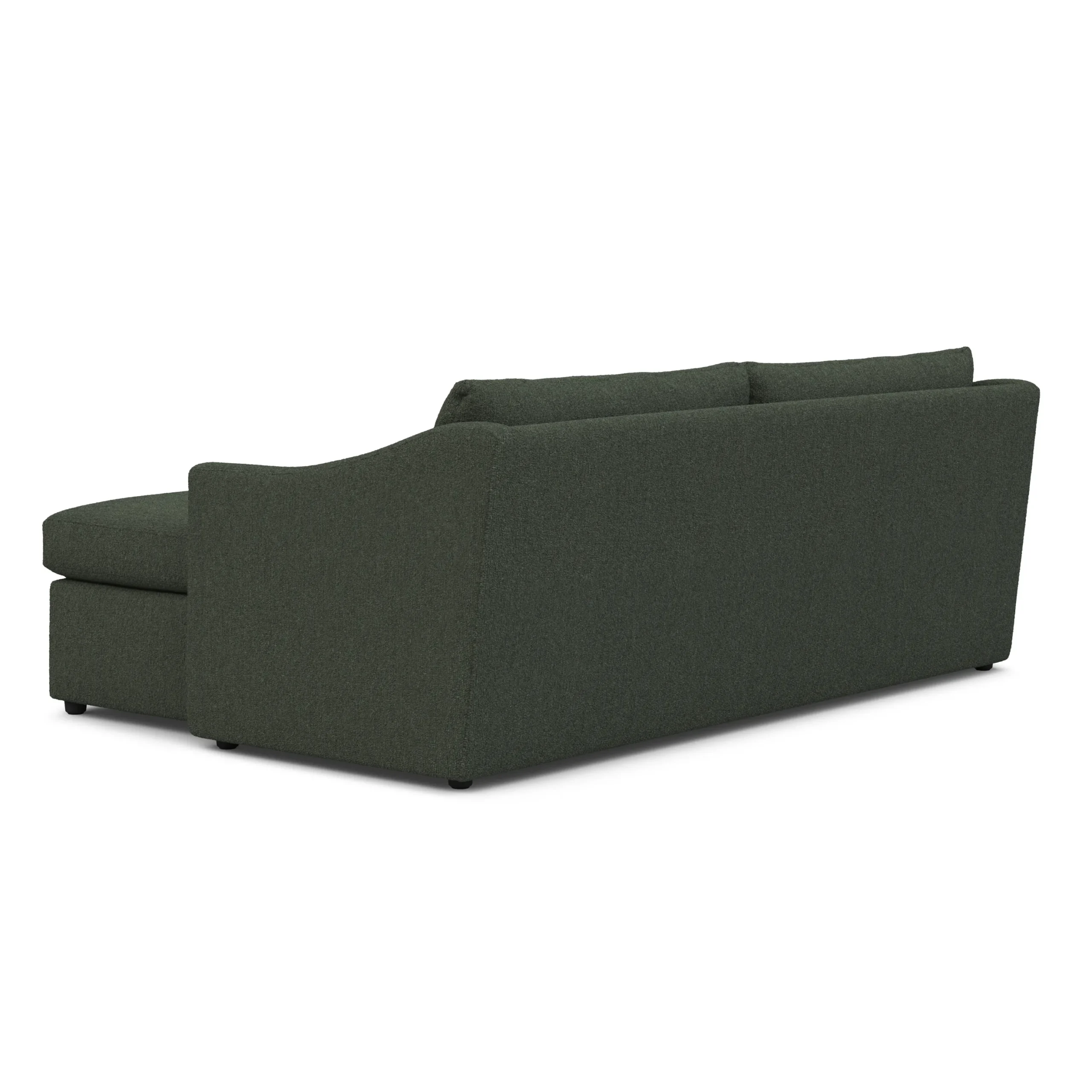 Landry 84.5_ Reversible Storage Sectional - Green Wool Bouclé - Image 7