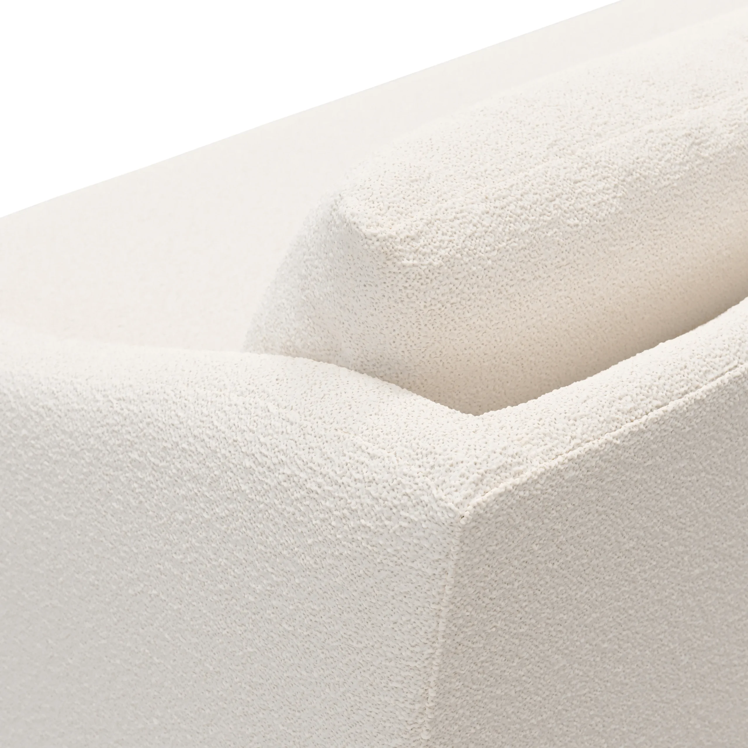 Landry 91_ Corner Sectional - Ivory Wool Bouclé - Image 7
