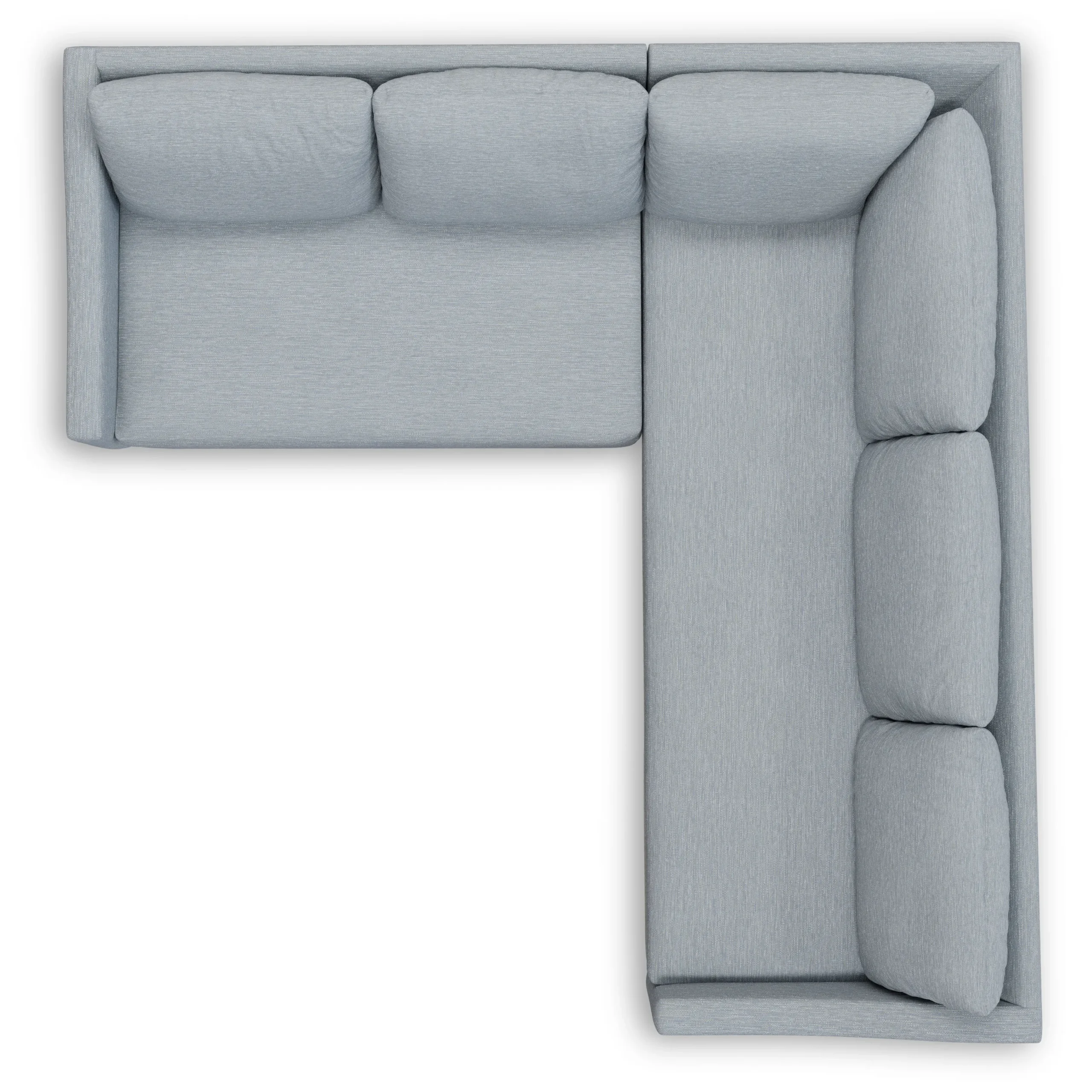 Landry 91_ Corner Sectional - Silver Light Blue - Image 7