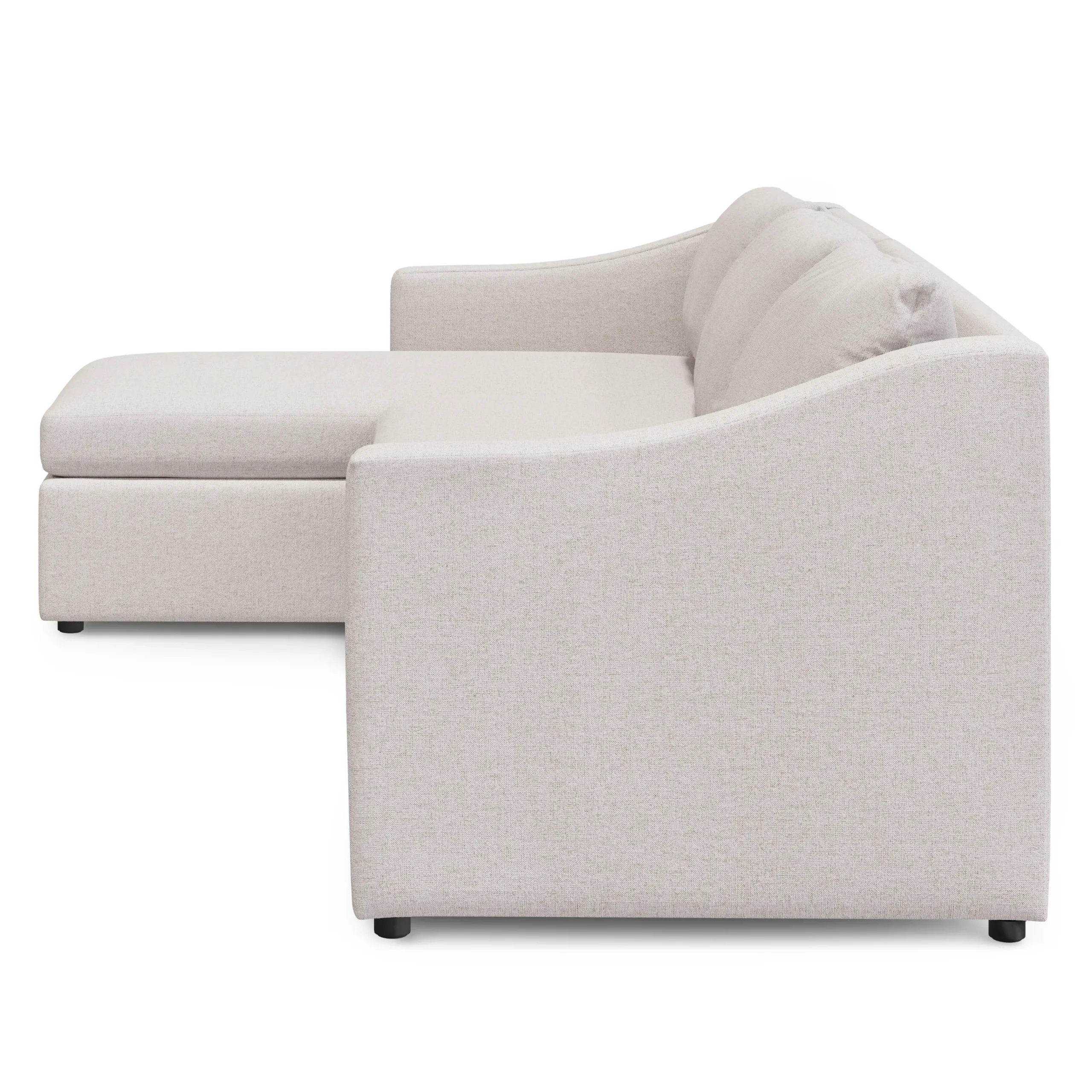 Landry 109_ Left Storage Sleeper Sectional - Napa White - Image 7