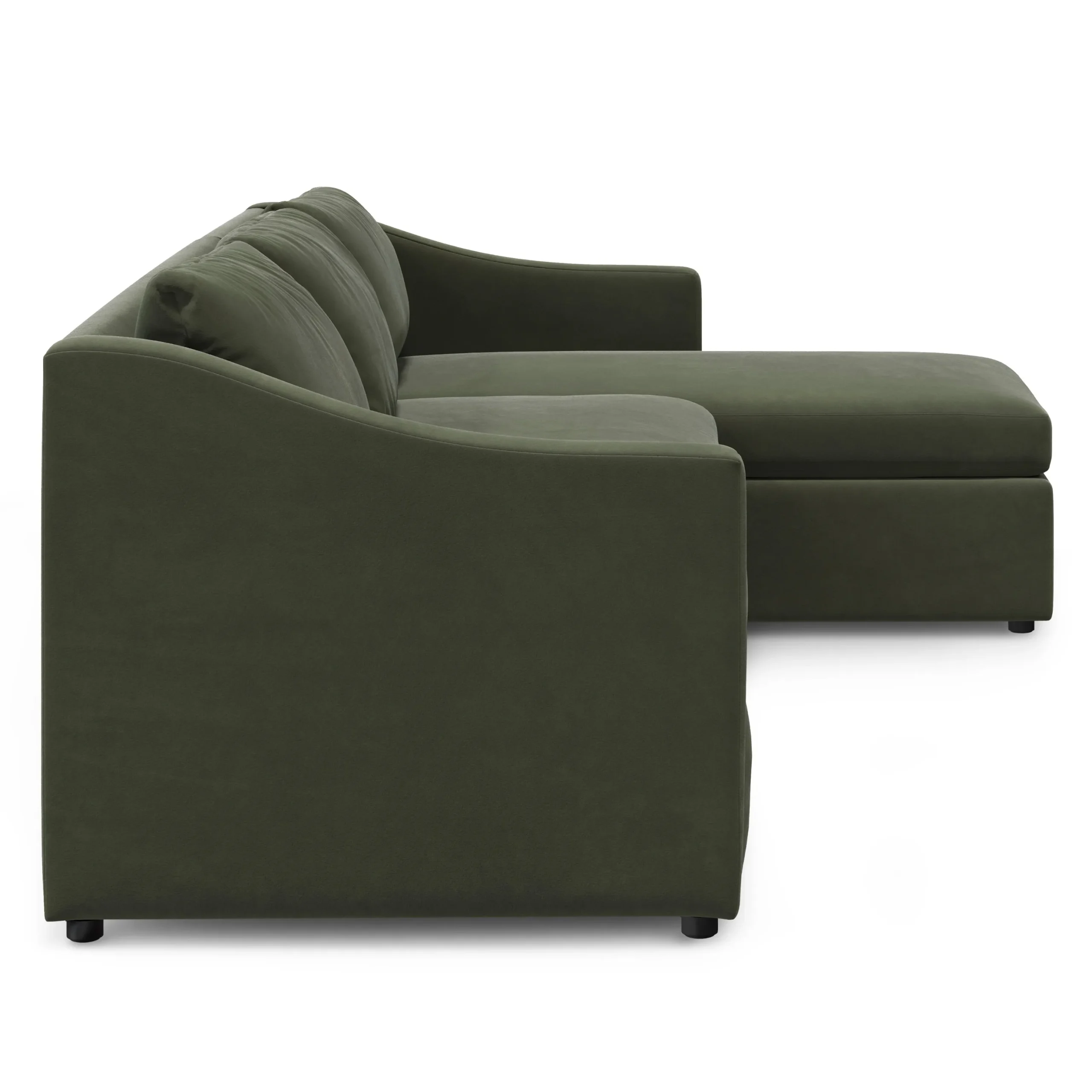 Landry 109_ Velvet Right Storage Sleeper Sectional - Hale Fir Green - Image 4
