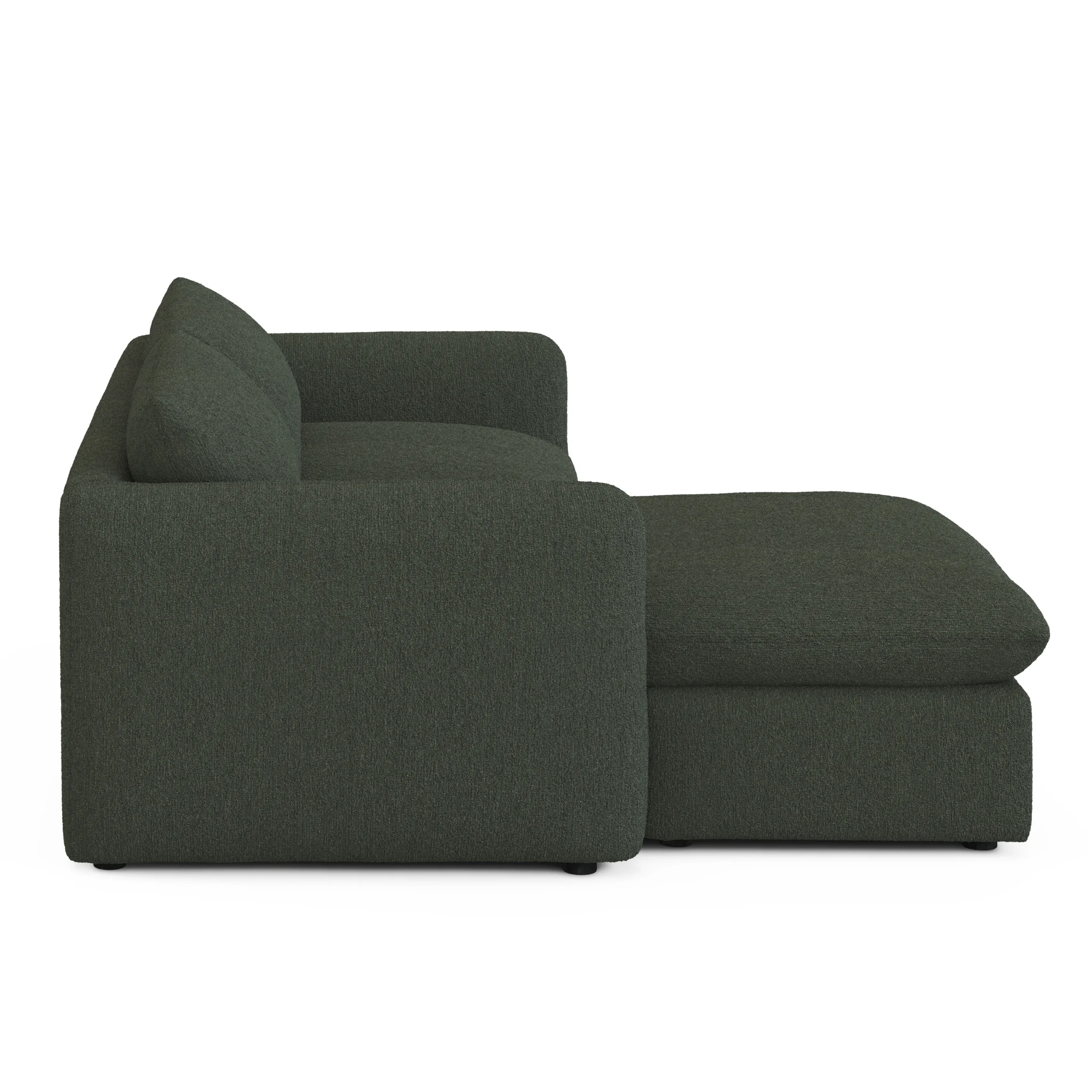 Leigh 86_ Reversible Storage Sectional - Green Wool Bouclé - Image 7