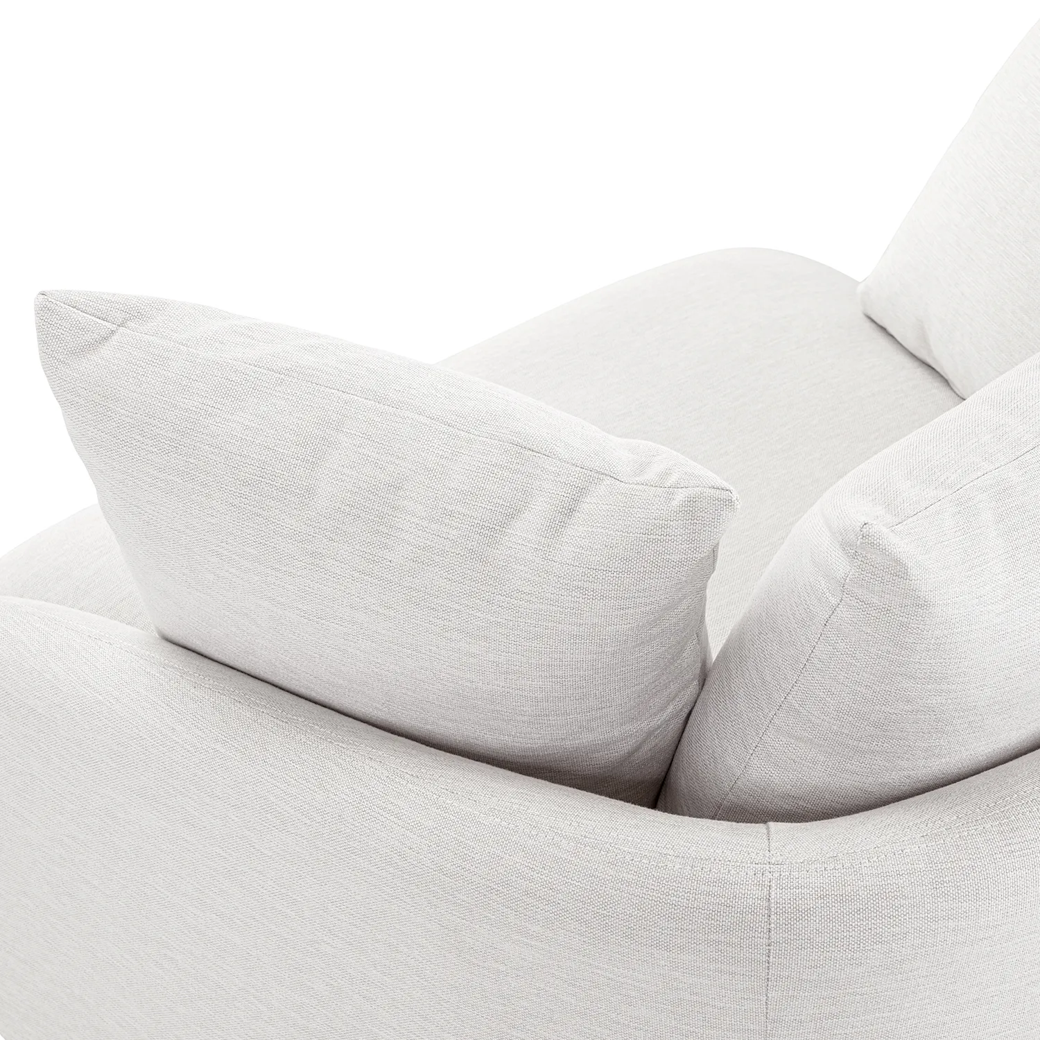 Leigh 47_ Grand Swivel Lounge Chair - Silver Ivory - Image 8