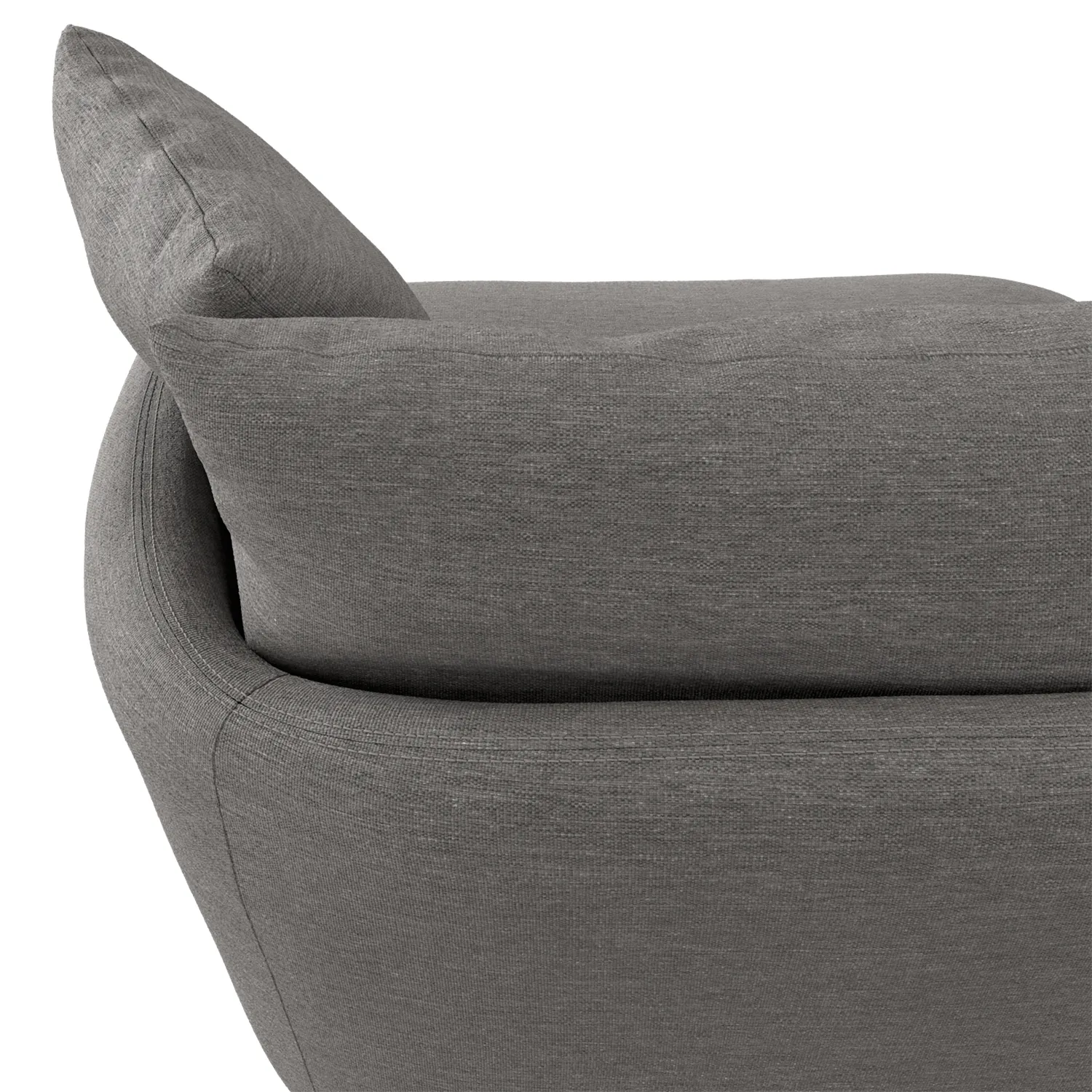 Leigh 47_ Grand Swivel Lounge Chair - Silver Gray - Image 9