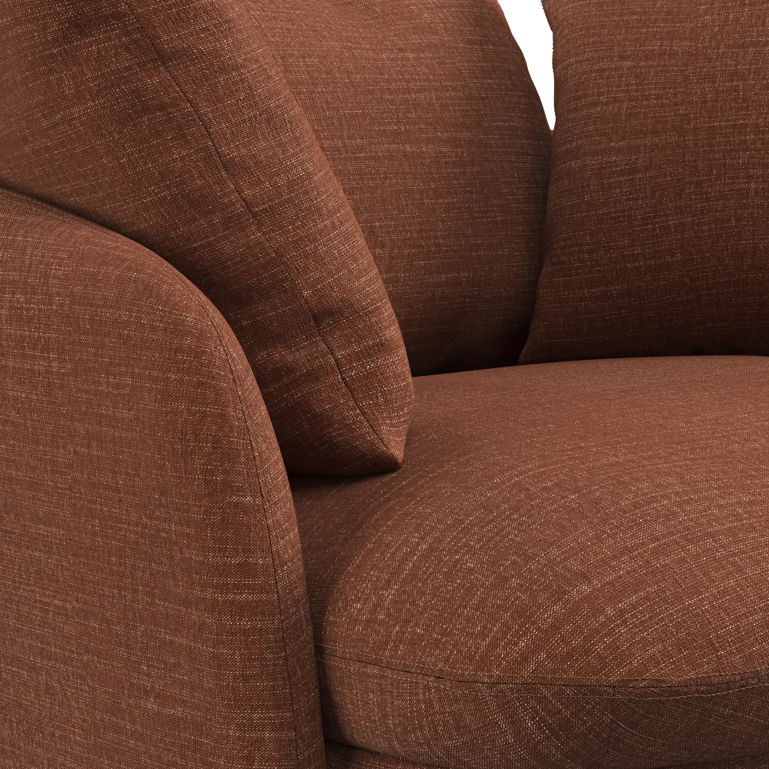 Leigh 47_ Grand Swivel Lounge Chair - Napa Rust - Image 5