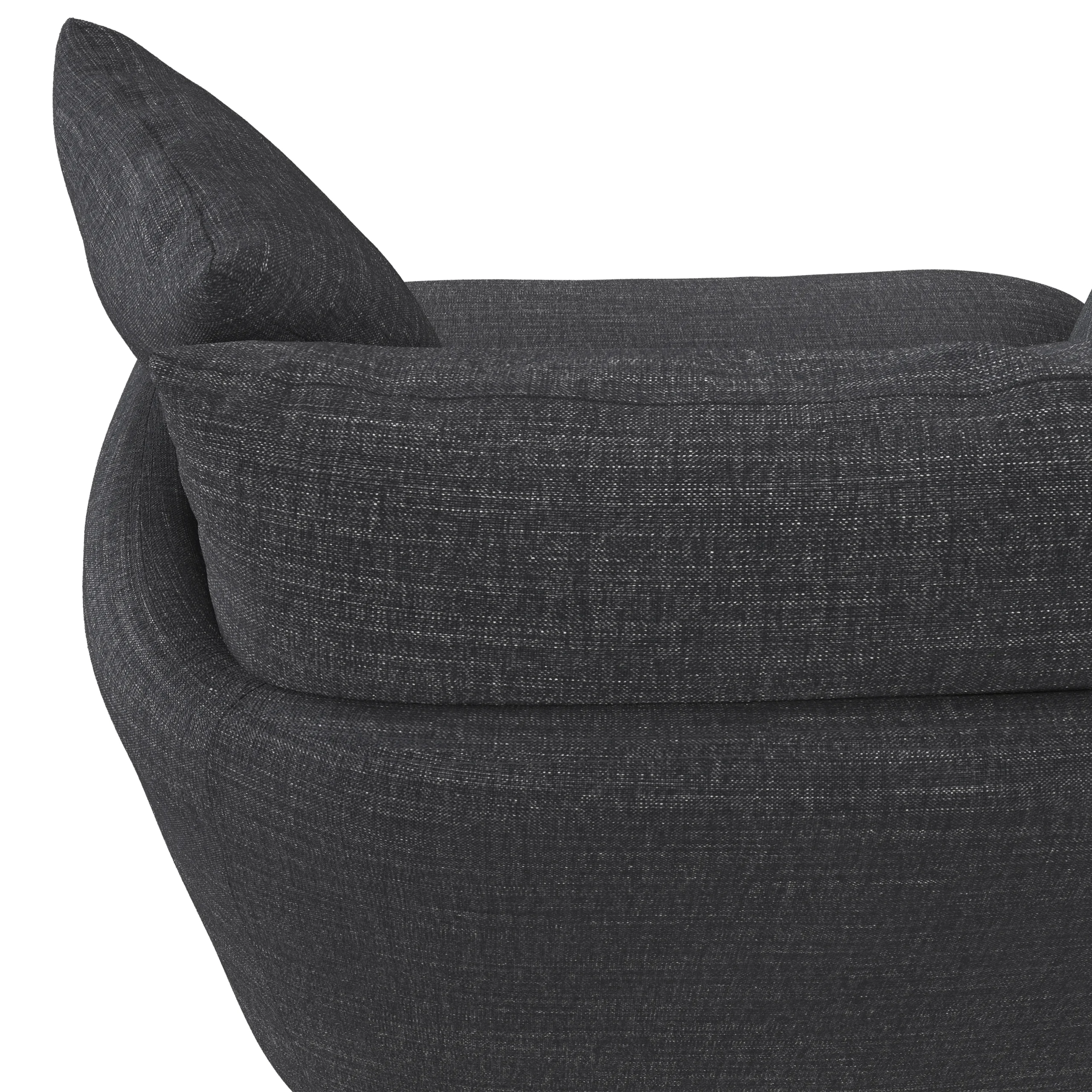 Leigh 47_ Grand Swivel Lounge Chair - Napa Charcoal - Image 5